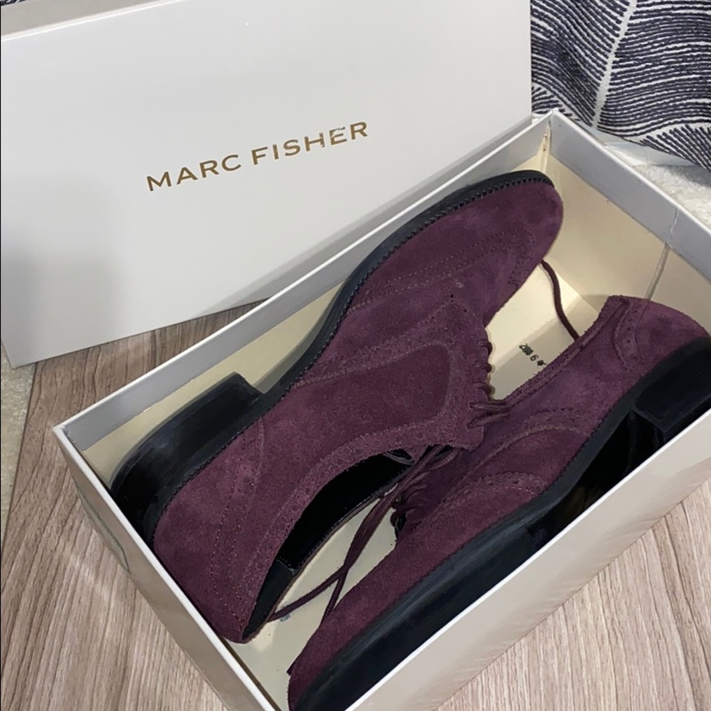 Dark Purple Suede Marc Fisher Loafers W/ Box